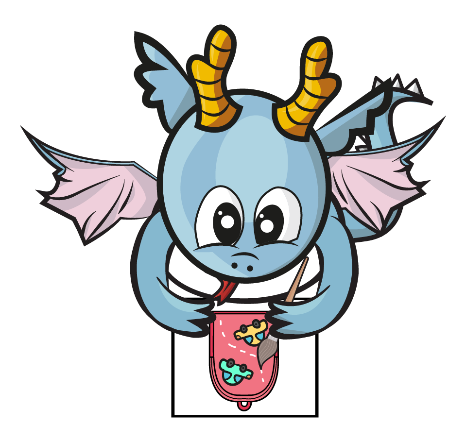 dragones plantillas mochila